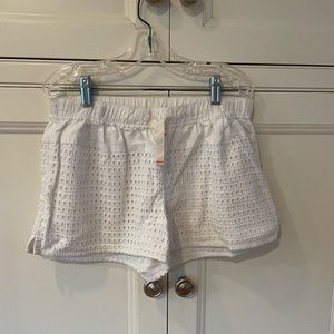 Crewcuts fish-tail hem white shorts